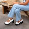 image:imageDREAM PAIRS Womens Mary Janes Shoes Platform Dress Low Heel Chunky Pumps Round Toe Ankle Strap Pumps Shoes Oxfords EstherWhite