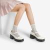 image:imageDREAM PAIRS Womens Mary Janes Shoes Platform Dress Low Heel Chunky Pumps Round Toe Ankle Strap Pumps Shoes Oxfords EstherWhite