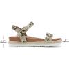 image:imageDREAM PAIRS Womens Open Toe Ankle Strap Espadrille Casual Flatform Platform Wedge SandalsBeigeSnakePu