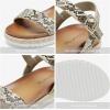 image:imageDREAM PAIRS Womens Open Toe Ankle Strap Espadrille Casual Flatform Platform Wedge SandalsBeigeSnakePu