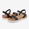 image:imageDREAM PAIRS Womens Open Toe Ankle Strap Espadrille Casual Flatform Platform Wedge SandalsBlackPu