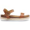 image:imageDREAM PAIRS Womens Open Toe Ankle Strap Espadrille Casual Flatform Platform Wedge SandalsBrownpu