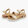 image:imageDREAM PAIRS Womens Open Toe Ankle Strap Espadrille Casual Flatform Platform Wedge SandalsGoldPu