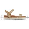 image:imageDREAM PAIRS Womens Open Toe Ankle Strap Espadrille Casual Flatform Platform Wedge SandalsGoldPu