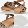 image:imageDREAM PAIRS Womens Open Toe Ankle Strap Espadrille Casual Flatform Platform Wedge SandalsLeopardSuede