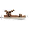 image:imageDREAM PAIRS Womens Open Toe Ankle Strap Espadrille Casual Flatform Platform Wedge SandalsLeopardSuede