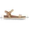 image:imageDREAM PAIRS Womens Open Toe Ankle Strap Espadrille Casual Flatform Platform Wedge SandalsNudePu