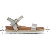 image:imageDREAM PAIRS Womens Open Toe Ankle Strap Espadrille Casual Flatform Platform Wedge SandalsSilverPu
