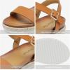image:imageDREAM PAIRS Womens Open Toe Ankle Strap Espadrille Casual Flatform Platform Wedge SandalsTanPu