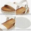 image:imageDREAM PAIRS Womens Open Toe Ankle Strap Espadrille Casual Flatform Platform Wedge SandalsWhitePu