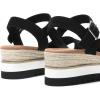 image:imageDREAM PAIRS Womens Open Toe Buckle Ankle Strap Espadrille Platform Wedge SandalsBlack