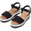 image:imageDREAM PAIRS Womens Open Toe Buckle Ankle Strap Espadrille Platform Wedge SandalsBlack