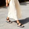 image:imageDREAM PAIRS Womens Open Toe Buckle Ankle Strap Espadrille Platform Wedge SandalsBlackcanvas