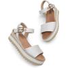 image:imageDREAM PAIRS Womens Open Toe Buckle Ankle Strap Espadrille Platform Wedge SandalsNaturalcanvas