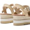 image:imageDREAM PAIRS Womens Open Toe Buckle Ankle Strap Espadrille Platform Wedge SandalsNaturalraffia