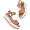 image:imageDREAM PAIRS Womens Open Toe Buckle Ankle Strap Espadrille Platform Wedge SandalsTan