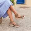 image:imageDREAM PAIRS Womens Open Toe Buckle Ankle Strap Espadrille Platform Wedge SandalsTaupe