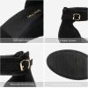 image:imageDREAM PAIRS Womens Open Toe Buckle Ankle Strap Platform Wedge Sandals Summer ShoesBlack