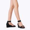 image:imageDREAM PAIRS Womens Open Toe Buckle Ankle Strap Platform Wedge Sandals Summer ShoesBlack