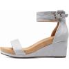image:imageDREAM PAIRS Womens Open Toe Buckle Ankle Strap Platform Wedge Sandals Summer ShoesGrey