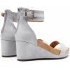 image:imageDREAM PAIRS Womens Open Toe Buckle Ankle Strap Platform Wedge Sandals Summer ShoesGrey