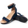 image:imageDREAM PAIRS Womens Open Toe Buckle Ankle Strap Platform Wedge Sandals Summer ShoesNavy