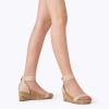 image:imageDREAM PAIRS Womens Open Toe Buckle Ankle Strap Platform Wedge Sandals Summer ShoesNudePu