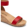 image:imageDREAM PAIRS Womens Open Toe Buckle Ankle Strap Platform Wedge Sandals Summer ShoesRed