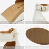 image:imageDREAM PAIRS Womens Open Toe Buckle Ankle Strap Platform Wedge Sandals Summer ShoesWhitePu