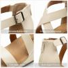 image:imageDREAM PAIRS Womens Open Toe Buckle Ankle Strap Summer Platform Wedge SandalsBeige