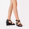 image:imageDREAM PAIRS Womens Open Toe Buckle Ankle Strap Summer Platform Wedge SandalsBlackPu