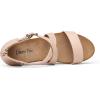 image:imageDREAM PAIRS Womens Open Toe Buckle Ankle Strap Summer Platform Wedge SandalsNudePu