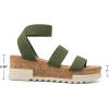 image:imageDREAM PAIRS Womens Open Toe Elastic Ankle Strap Casual Flatform Platform Wedges SandalsArmy Green