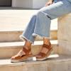 image:imageDREAM PAIRS Womens Open Toe Elastic Ankle Strap Casual Flatform Platform Wedges SandalsCamel Classic