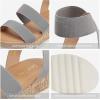 image:imageDREAM PAIRS Womens Open Toe Elastic Ankle Strap Casual Flatform Platform Wedges SandalsGrey