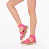 image:imageDREAM PAIRS Womens Open Toe Elastic Ankle Strap Casual Flatform Platform Wedges SandalsNeonPink
