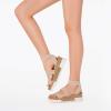 image:imageDREAM PAIRS Womens Open Toe Elastic Ankle Strap Casual Flatform Platform Wedges SandalsNude