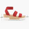 image:imageDREAM PAIRS Womens Open Toe Elastic Ankle Strap Casual Flatform Platform Wedges SandalsRed