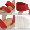 image:imageDREAM PAIRS Womens Open Toe Elastic Ankle Strap Casual Flatform Platform Wedges SandalsRed