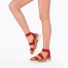 image:imageDREAM PAIRS Womens Open Toe Elastic Ankle Strap Casual Flatform Platform Wedges SandalsRed