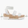 image:imageDREAM PAIRS Womens Open Toe Elastic Ankle Strap Casual Flatform Platform Wedges SandalsWhite