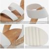 image:imageDREAM PAIRS Womens Open Toe Elastic Ankle Strap Casual Flatform Platform Wedges SandalsWhite