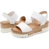 image:imageDREAM PAIRS Womens Open Toe Elastic Ankle Strap Casual Flatform Platform Wedges SandalsWhite Classic