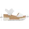 image:imageDREAM PAIRS Womens Open Toe Elastic Ankle Strap Casual Flatform Platform Wedges SandalsWhite Classic