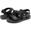 image:imageDREAM PAIRS Womens Open Toe Elastic Ankle Strap Flat Summer SandalsAll Blackelastic