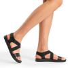 image:imageDREAM PAIRS Womens Open Toe Elastic Ankle Strap Flat Summer SandalsAll Blackelastic