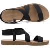 image:imageDREAM PAIRS Womens Open Toe Elastic Ankle Strap Flat Summer SandalsBlack1