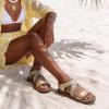 image:imageDREAM PAIRS Womens Open Toe Elastic Ankle Strap Flat Summer SandalsGold
