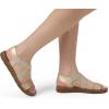 image:imageDREAM PAIRS Womens Open Toe Elastic Ankle Strap Flat Summer SandalsGold