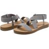 image:imageDREAM PAIRS Womens Open Toe Elastic Ankle Strap Flat Summer SandalsGrey